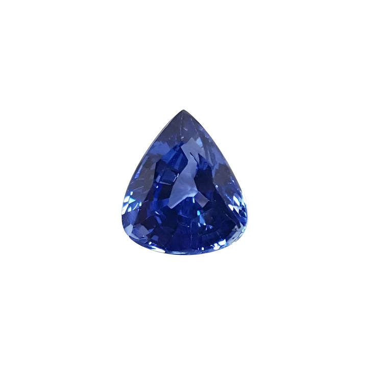 Pear shaped loose blue sapphire natural gemstone, exquisite blue-earcorn sparkling even color, perfect for a fine collection jewelry.