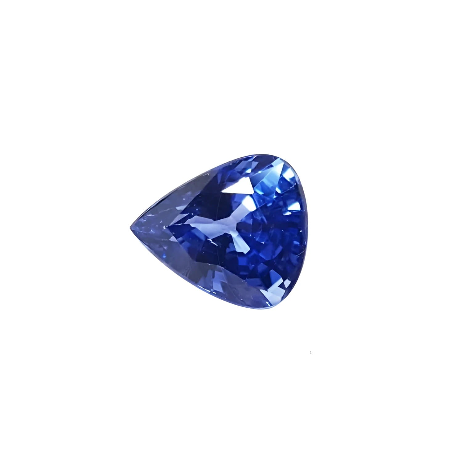 3.30 ct. pear shaped loose natural blue sapphire gemstone with vibrant medium blue color.