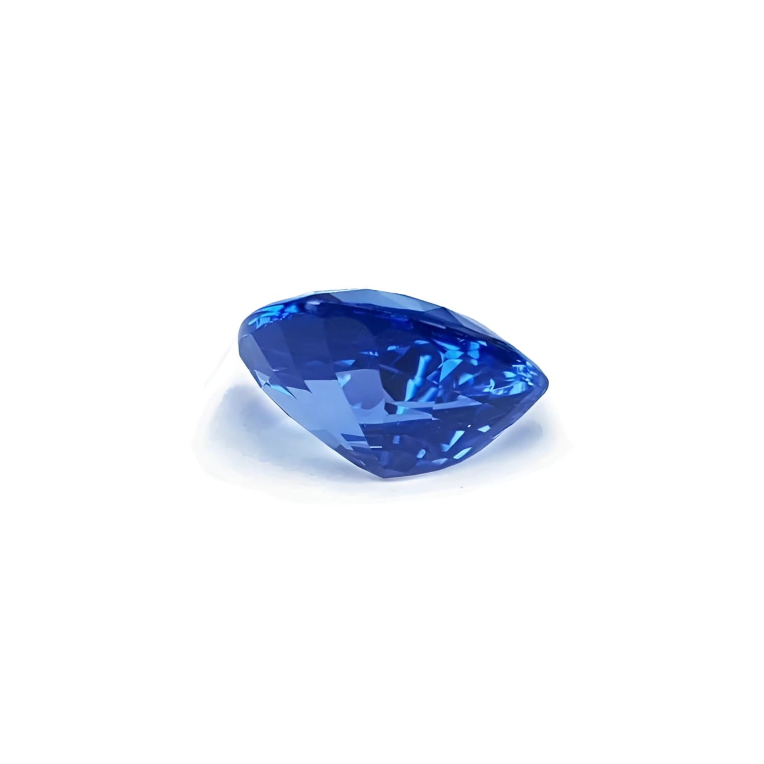 3.30 ct. pear shaped vibrant medium blue natural sapphire gemstone.
