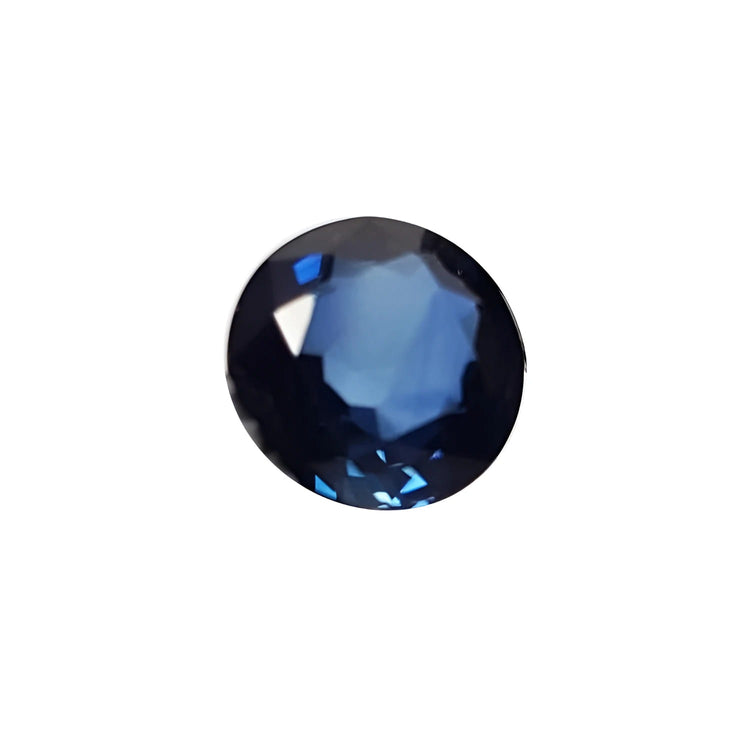 2.39 ct. loose round cut natural deep blue sapphire from Sri Lanka.