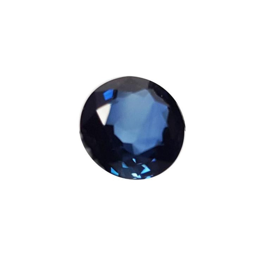 2.39 ct. loose round cut natural deep blue sapphire from Sri Lanka.