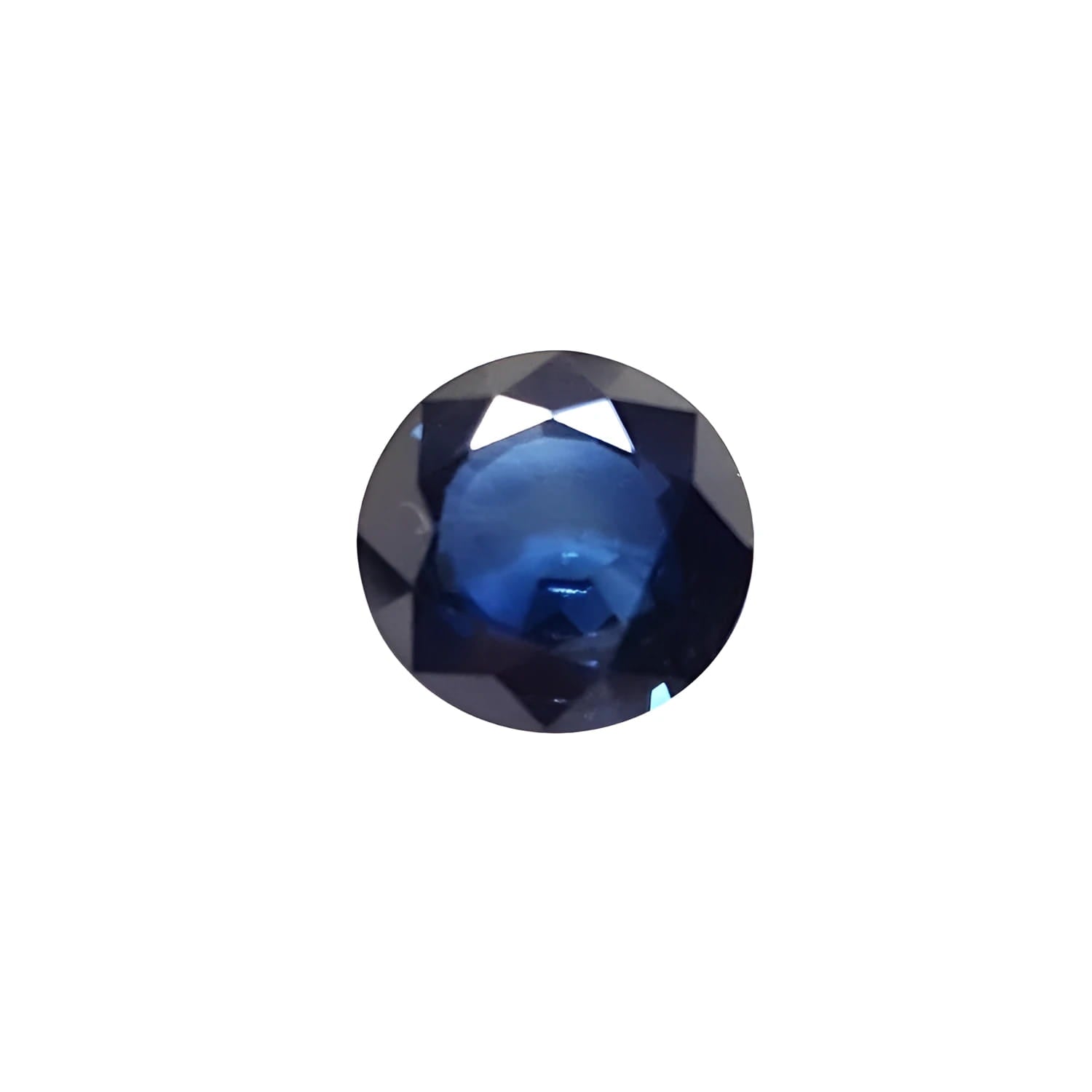 2.39 ct. Loose round cut blue sapphire Sri Lanka, features a rich, deep blue hue, ideal for creating a stunning halo ring or an elegant pendant necklace.