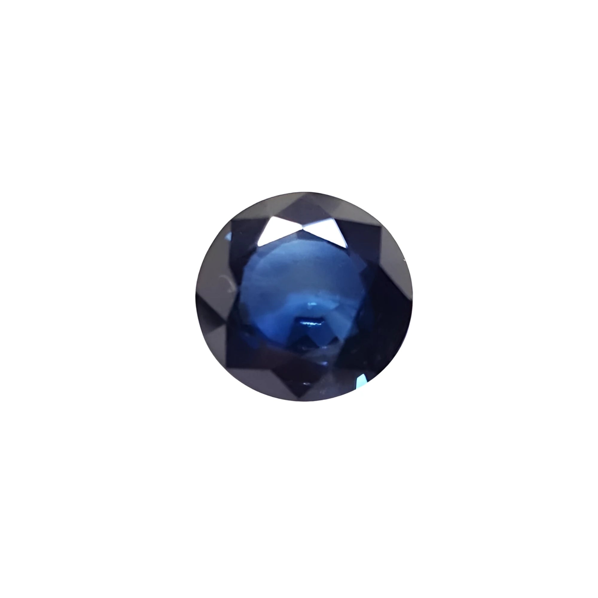2.39 ct. Loose round cut blue sapphire Sri Lanka, features a rich, deep blue hue, ideal for creating a stunning halo ring or an elegant pendant necklace.