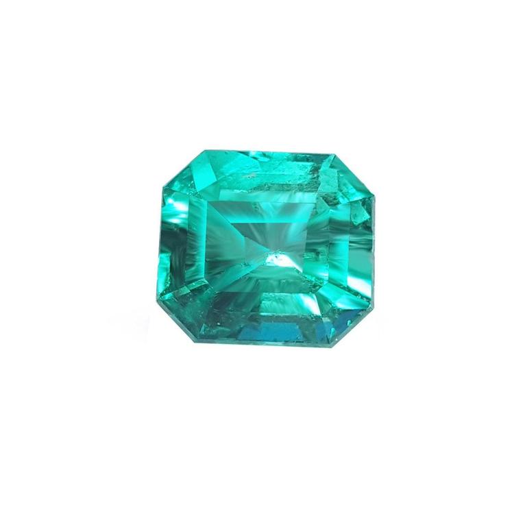 GIA certified loose natural colombian emerald square cut for sale.