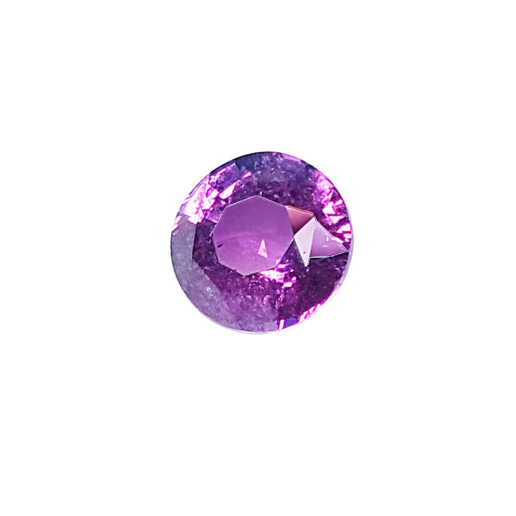 2.00 ct. loose round cut natural pink sapphire left side position table and crown visibles