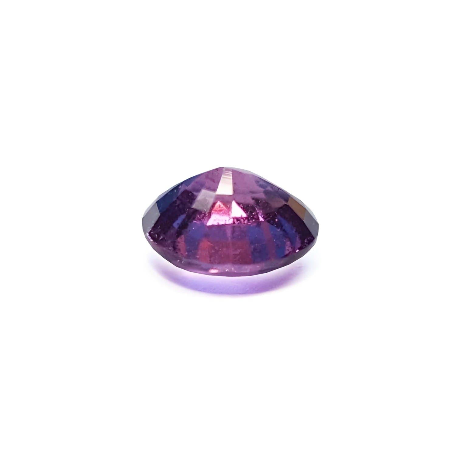 2.00 ct round cut natural pink sapphire loose stone with vibrant, clear medium pink hue.