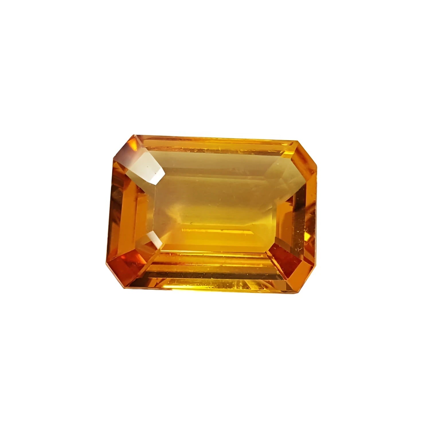 Loose natural sapphire emerald-cut Intense yellow hue, with the apparicene of bigger size, because of its exquisite step cut almost perfect.