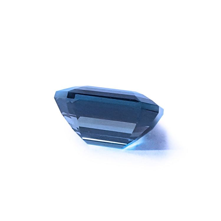 3.53 ct. GIA Certified Natural Loose Sapphire Intense Blue Greenish Color Emerald cut
