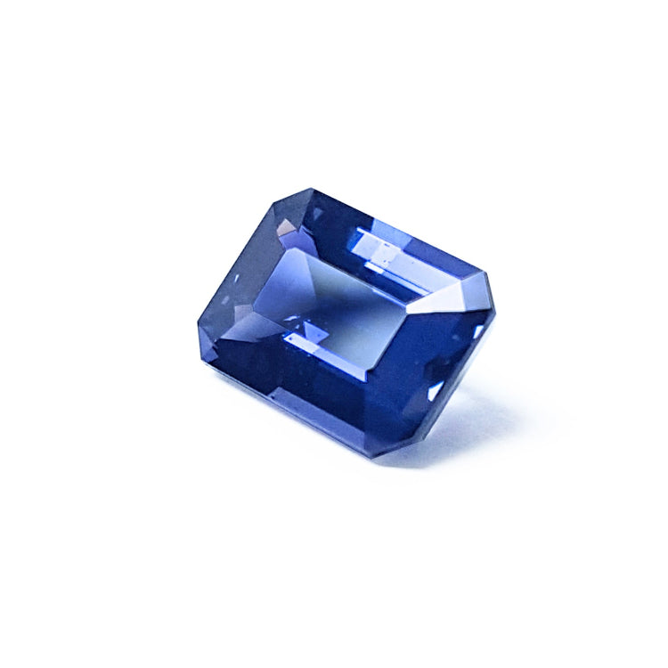 3.90 ct. untreated GIA Certified loose Sapphire Blue Changing to Purple Color Emerald-cut