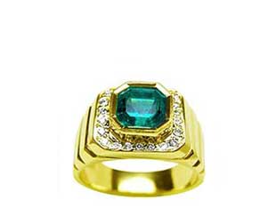 Emerald rings fine jewelry for men