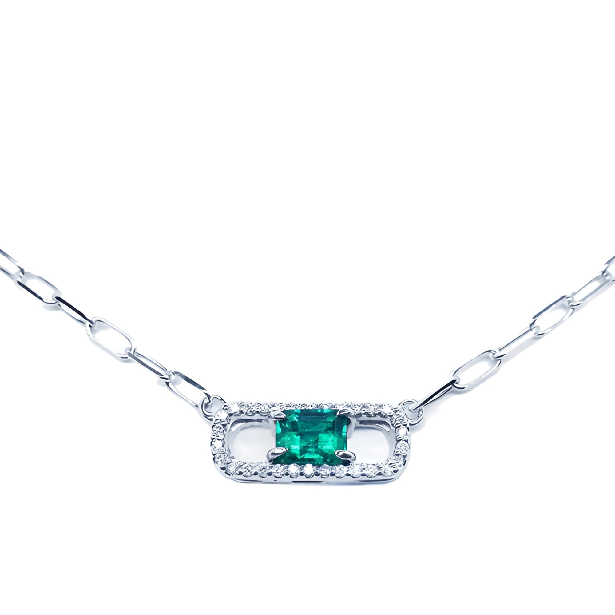 The Muzo Born collection features stunning natural Colombian emerald necklaces, showcasing fresh and fantastic designs in white or yellow gold, accented with natural diamonds.