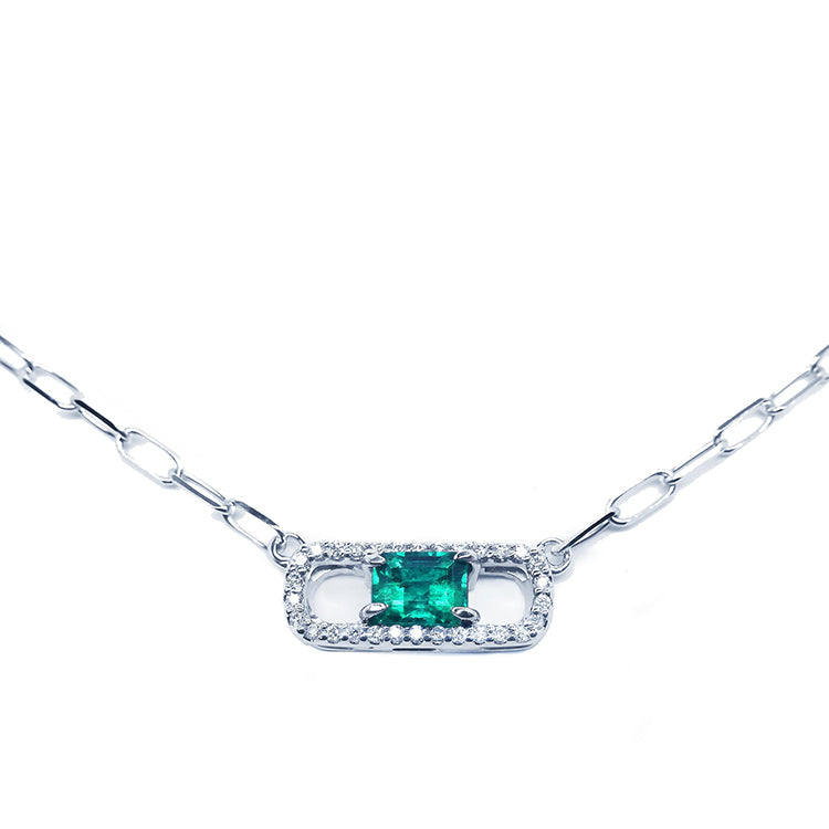 The Muzo Born collection features stunning natural Colombian emerald necklaces, showcasing fresh and fantastic designs in white or yellow gold, accented with natural diamonds.