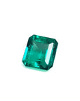 Emerald-cut Muzo mine natural loose Colombian emerald medium-deep bluish green / excellent brightness and beautiful color.