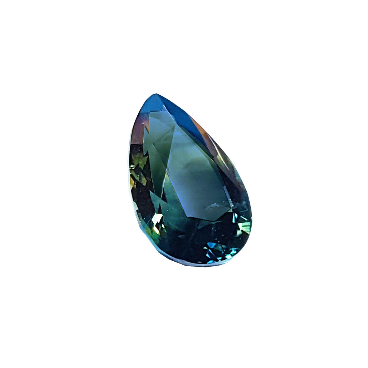 3.22 Carats Loose Australian Blue Sapphire Pear Shaped Vibrant Deep Blue Gemstone
