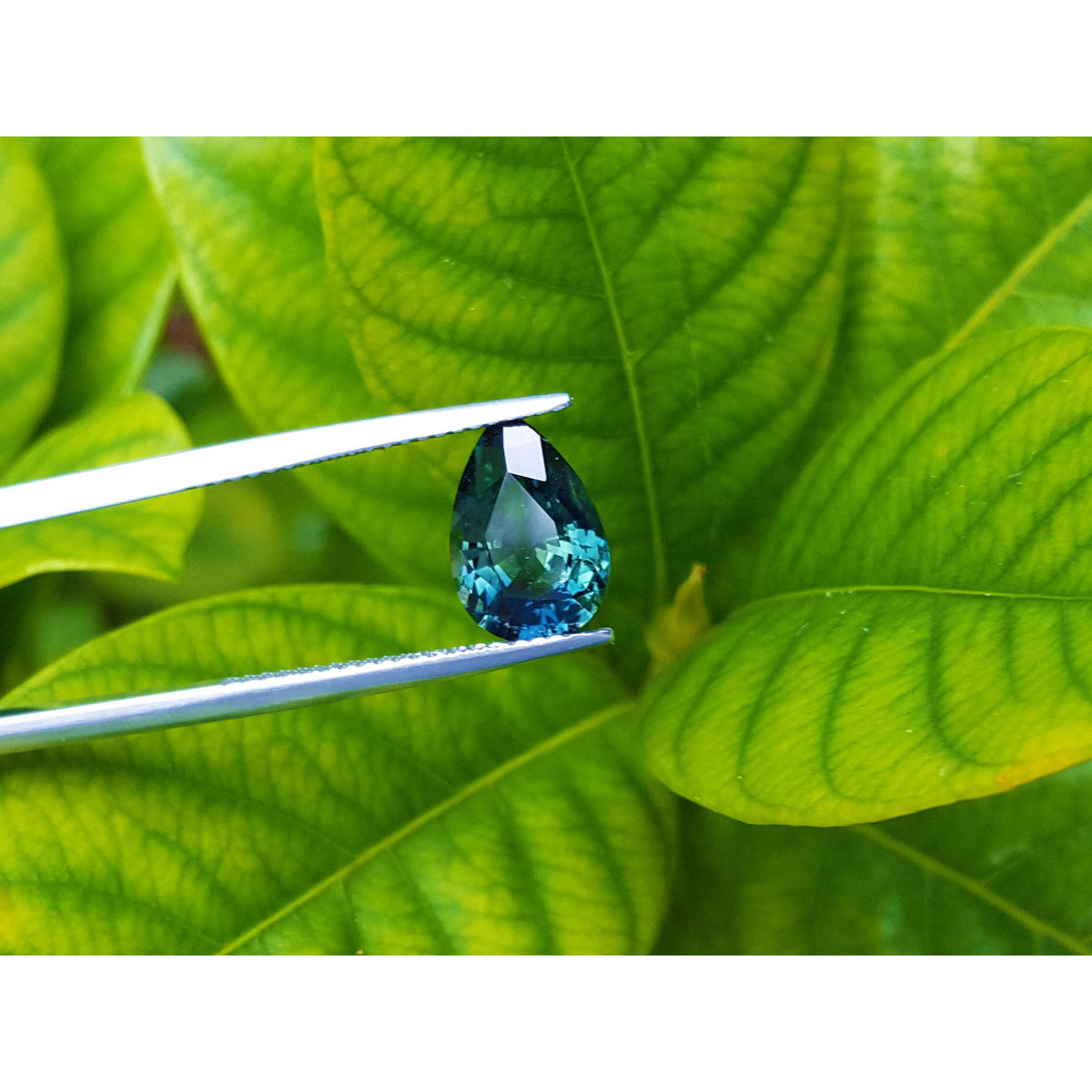 3.22 Carats Loose Australian Blue Sapphire Pear Shaped Vibrant Deep Blue Gemstone