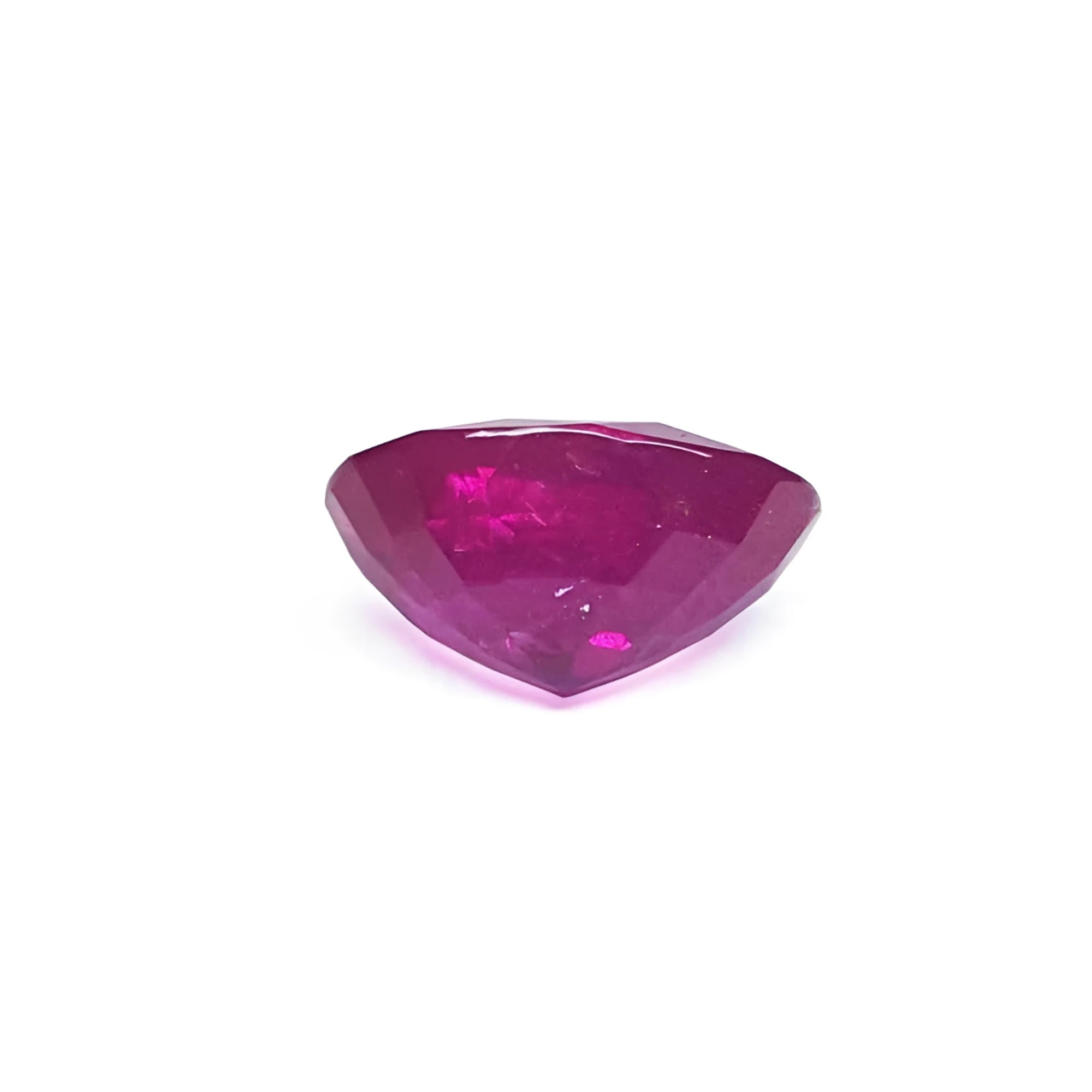 2.12 carat loose natural ruby, oval cut, rich red medium deep sparkling color.