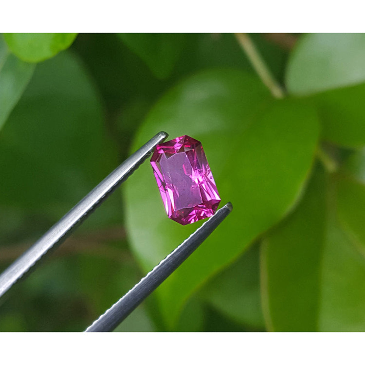 1.38 ct. GIA Certified Loose Natural Pink Sapphire Intense Vivid Color Fancy Emerald cut