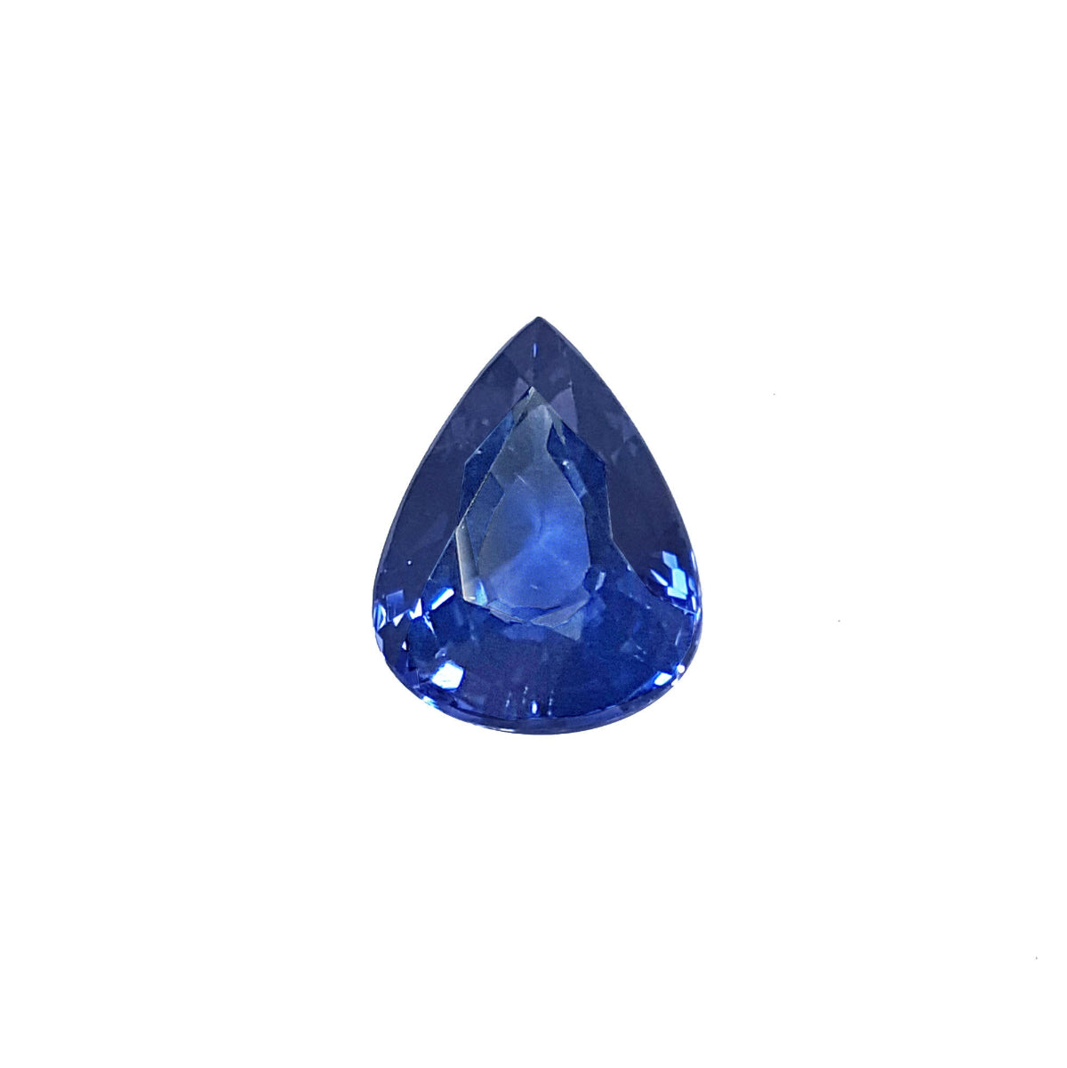 3.67 ct. Loose Natural Hearth Mined Sapphire Pear cut Vivid Deep Blue Color