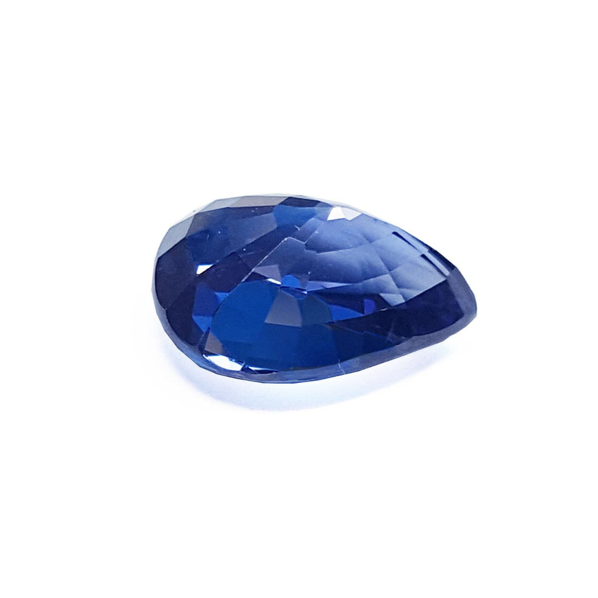 3.67 ct. Loose Natural Hearth Mined Sapphire Pear cut Vivid Deep Blue Color