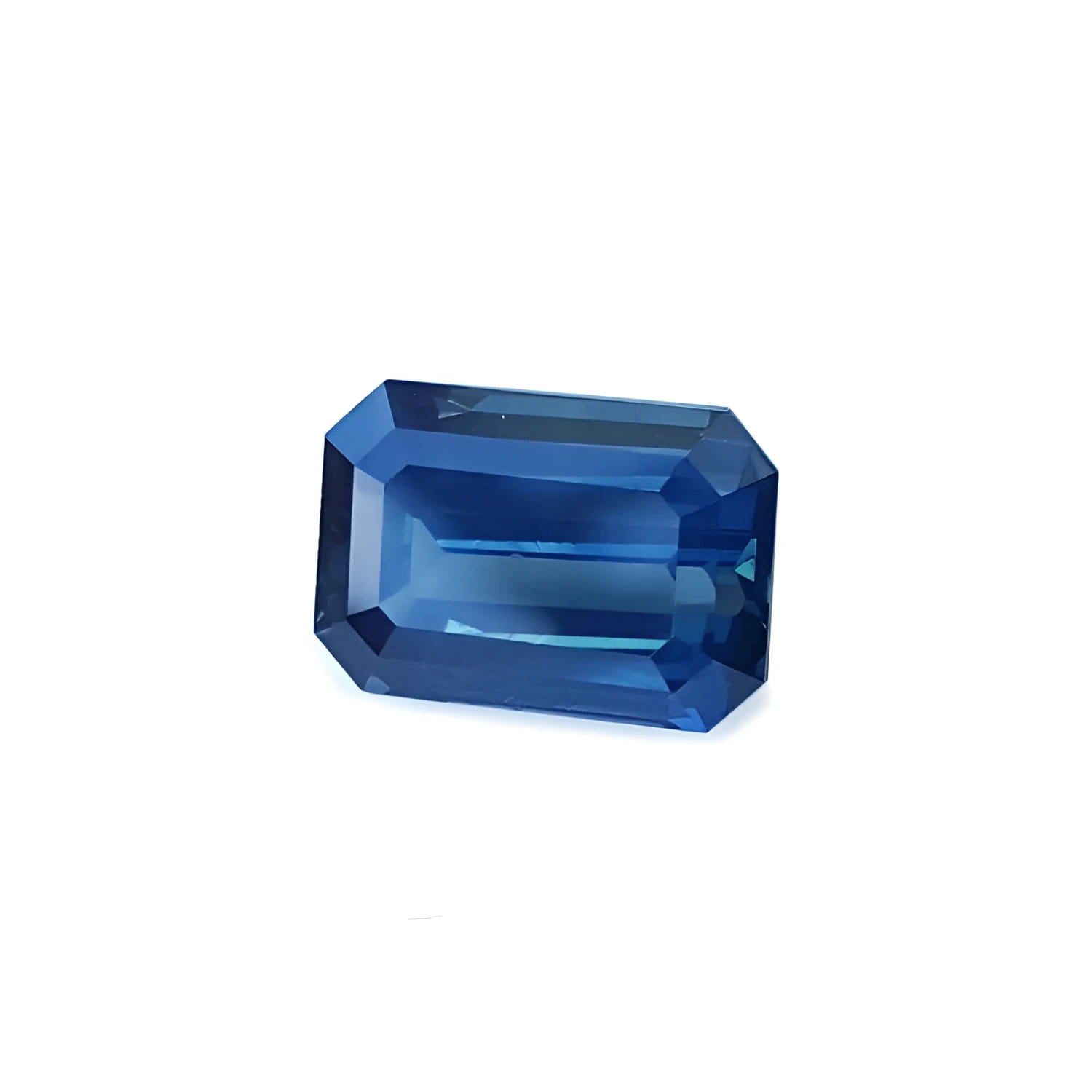 GIA-certified natural loose sapphire, emerald cut, sourced from Sri Lanka.