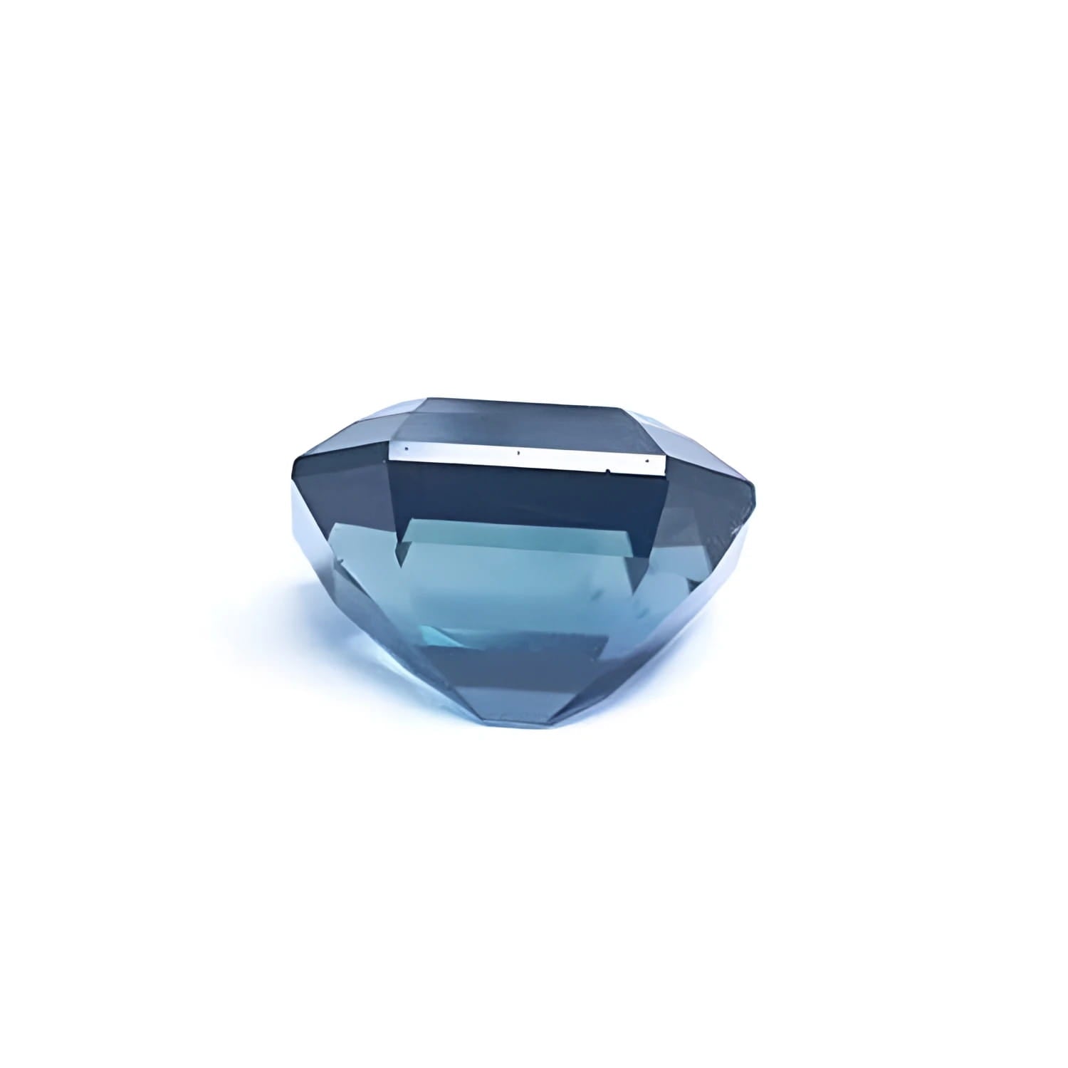 4.52 ct. untreated deep blue-green sapphire, rectangular emerald cut, GIA certified.