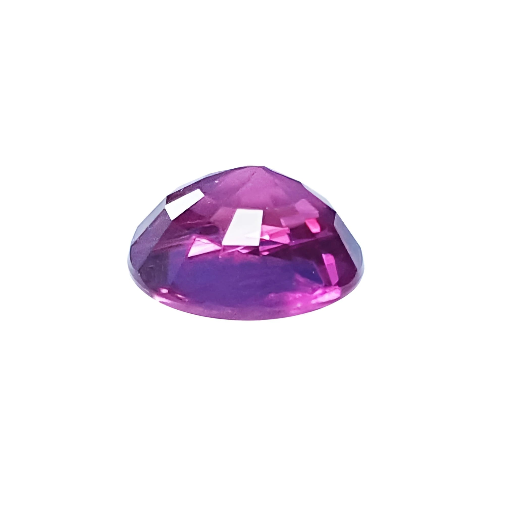 1.64 carat natural loose ruby with a round cut and vibrant medium red hue.
