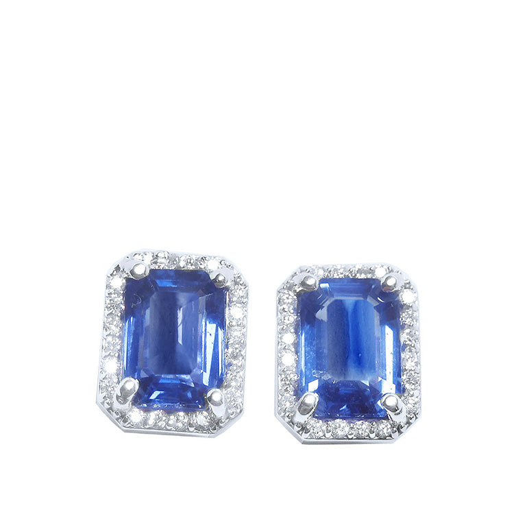 Women's natural sapphire jewelry, including rings, earrings, pendants, and necklaces, crafted in 18k or 14k gold and accented with genuine diamonds.