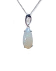 Opal pendant necklace on a topside position