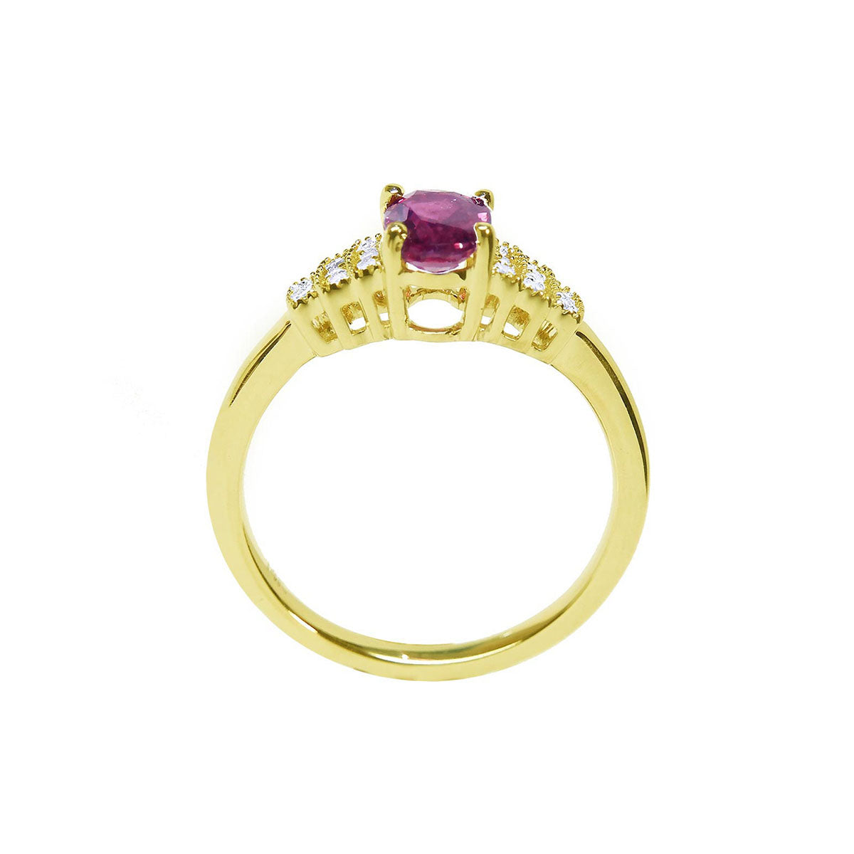 Genuine Oval cut Ruby Ring for Women 0.91 carat From Burma