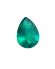 Pear cut natural loose Colombian emerald features exceptional quality from Muzo mines.