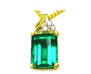 Emerald pendant necklaces Muzo mine emeralds