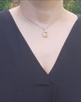 Yellow sapphire pendant necklace