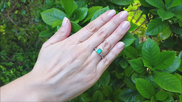 Platinum emerald ring