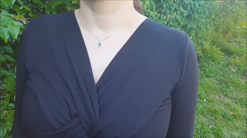Emerald gold necklaces