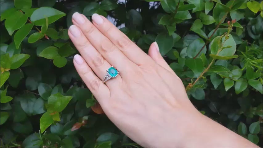 anillo para mujer con esmeralda