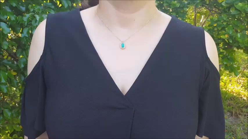mother's Day emerald pendant