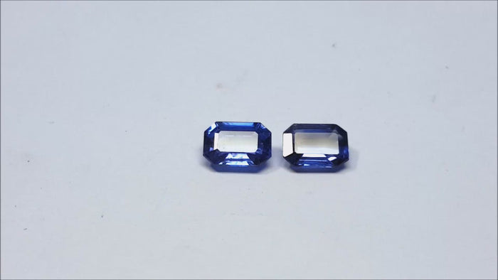 Matching pair blue sapphire earrings