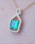 Natural emerald necklace