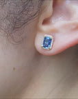 Blue sapphire stud earrings