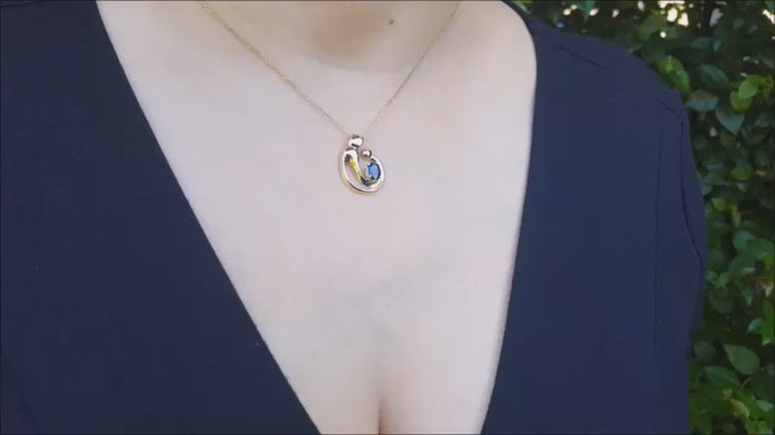 mother and child sapphire necklace