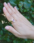 men's pink sapphire ring