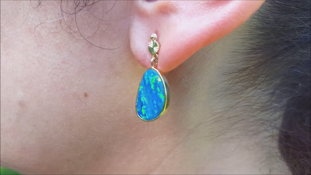 Australian opal earrings