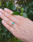 Colombian emerald solitaire ring