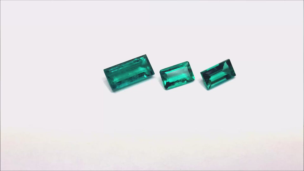 2.78 ct. Matched Trio Set Natural Loose Colombian Emeralds