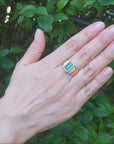 Emerald gold ring for men