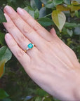 Octagonal Emerald-cut Emerald Ring for Women