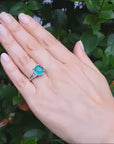 Genuine emerald ring