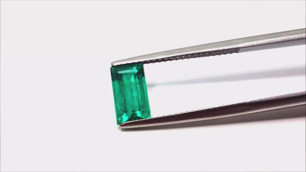 1.10 ct. Baguette cut Fine Quality Loose Natural Colombian Emerald