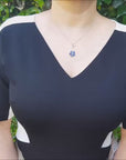Cluster Sapphire Necklace Pendant for Sale
