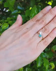 A 18k yellow gold toi et moi emerald and diamond ring you and me engagement ring.